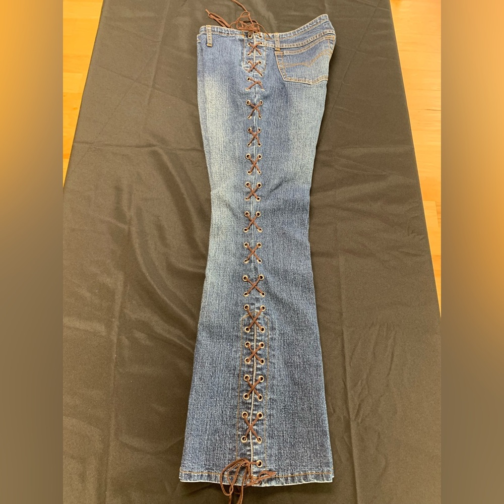 Zana Di Jeans Lace-up Size 9 Retro - Picture 2 of 8